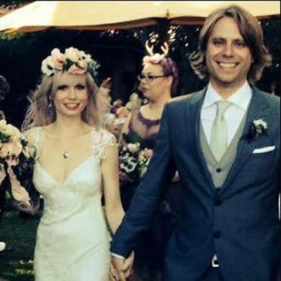 Elizabeth and her husband Will on their special day.